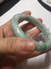 Load image into Gallery viewer, 58mm certified 100% natural type A sunny green/purple/white/gray jadeite jade bangle PJ69-2986