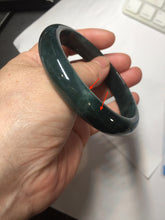 Load image into Gallery viewer, 61mm Certified Type A 100% Natural dark green/blue/gray/black Guatemala Jadeite bangle AZ145-6411