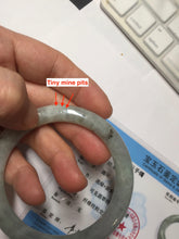 Load image into Gallery viewer, 53.5mm Certified Type A 100% Natural light green purple round cut Jadeite bangle PD203-3923