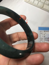 Load image into Gallery viewer, 61mm Certified Type A 100% Natural dark green/blue/gray/black Guatemala Jadeite bangle AZ145-6411