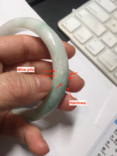 Load image into Gallery viewer, 60mm Certified Type A 100% Natural sunny green white Jadeite bangle PA263-3841