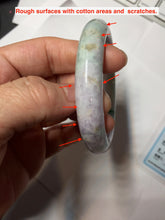 Load image into Gallery viewer, 55.6mm Certified 100% natural Type A sunny Green Yellow Light Purple(Fu Lu Shou) jadeite jade bangle PH249-0511