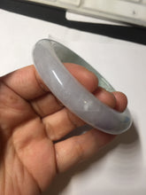 Load image into Gallery viewer, 57.5mm certified type A 100% Natural icy watery light green/purple/white Jadeite jade bangle BH138-1314