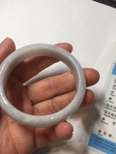 Load image into Gallery viewer, 51.5mm certified 100% Natural type A light purple white Jadeite Jade bangle PA245-4673