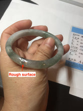 Load image into Gallery viewer, 51.8mm certified Type A 100% Natural icy watery light green/red oval Jadeite Jade bangle BQ9-3799