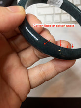 Load image into Gallery viewer, 62mm Certified Type A 100% Natural dark green/blue/gray/black Guatemala Jadeite bangle PB277-0704