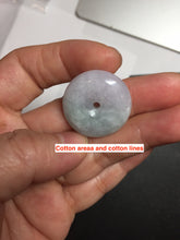 Load image into Gallery viewer, 23.5-28mm Type A 100% Natural sunny green/oily dark green black gray(老油青)/purple Jadeite Safety Guardian Button donuts pendant group PB301