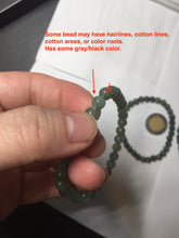 Load image into Gallery viewer, 5.5-7mm size 50-58mm 100% natural type A dark green/blue/gray/black Guatemala jadeite jade beads bracelet PA164