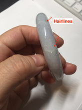 Load image into Gallery viewer, 54.5mm Certified Type A 100% Natural light green purple Jadeite Jade bangle BQ53-8179