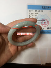 Load image into Gallery viewer, 54.8mm 100% natural Type A light green white slim jadeite jade bangle PB108-2441
