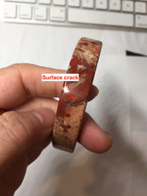 Load image into Gallery viewer, 56mm 100% natural red pink jasper stone(红碧玉,鸡血石) square bangle SY115 Add on item.