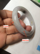 Load image into Gallery viewer, 53.2mm Certified type A 100% Natural light green/purple Jadeite bangle AZ87-1632