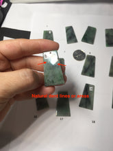 Load image into Gallery viewer, 100% Natural Type A Sunny Green Dark Green Black Gray Misty Mountain Forest Jadeite Jade Safe and Sound Pendant Group BS121