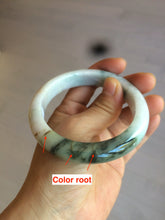 Load image into Gallery viewer, 58mm Certified Type A 100% Natural light green/purple/white/brown Jadeite Jade bangle AH80-0458