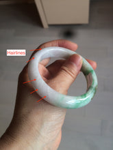 Load image into Gallery viewer, 55mm Certified 100% natural Type A sunny green/purple/white jadeite jade bangle BH29-5417