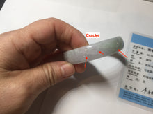 Load image into Gallery viewer, 51.2mm Certified Type A 100% Natural light green purple jadeite jade bangle AA100-9100