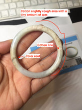 Load image into Gallery viewer, 55mm certified Type A 100% Natural light green red brown round cut Jadeite Jade bangle PH204-6199