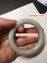 Load image into Gallery viewer, 51.5mm 100% natural Type A green/purple/yellow(FU LU SHOU) chubby jadeite jade bangle BK73-5807