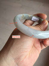 Load image into Gallery viewer, 57.5mm Certified Type A 100% Natural white/light purple/brown Jadeite Jade bangle BM51-7048