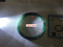 Load image into Gallery viewer, 59.8mm Certified Type A 100% Natural light green/blue/gray Guatemala slim round cut Jadeite bangle PJ16-9684