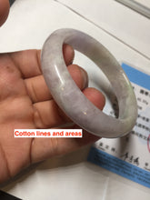 Load image into Gallery viewer, 51.5mm certified 100% natural type A green/white/purple jadeite jade bangle BN39-4045