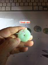 Load image into Gallery viewer, 23.5-28mm Type A 100% Natural sunny green/oily dark green black gray(老油青)/purple Jadeite Safety Guardian Button donuts pendant group PB301