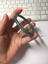 Load image into Gallery viewer, 55.5mm Type A 100% Natural dark green/blue/gray/black Guatemala slim round cut Jadeite bangle PJ102