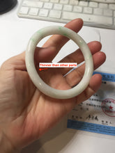Load image into Gallery viewer, 57.5mm Certified Type A 100% Natural sunny green/white(白底青) Jadeite Jade bangle PE38-2865