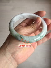 Load image into Gallery viewer, 57.9mm certified Type A 100% Natural dark green/white/black(WuJi) Jadeite Jade bangle D143-4015