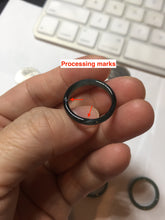 Load image into Gallery viewer, 16.5mm size 6 100% natural type A icy watery green/blue icy watery Guatemala jadeite jade band ring group PC93