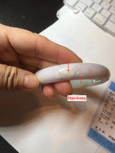 Load image into Gallery viewer, 59mm Certified Type A 100% Natural light green purple yellow (FU LU SHOU) Jadeite Jade bangle BM86-4497