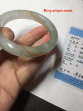 Load image into Gallery viewer, 53.8mm certified 100% natural Type A icy watery green brown purple jadeite jade bangle BL113-9438