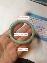 Load image into Gallery viewer, 49mm Certified Type A 100% Natural sunny apple green/red oval Jadeite Jade bangle BG62-0165