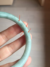 Load image into Gallery viewer, 59.5mm Certified Type A 100% Natural light green round cut jadeite Jade bangle PB257-3256