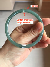 Load image into Gallery viewer, 61mm Certified Type A 100% Natural icy watery dark green/blue/gray/black slim round cut Guatemala Jadeite bangle BP29-7056