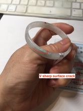 Load image into Gallery viewer, 47.6mm certified 100% natural type A light green red white thin square style jadeite bangle PH225-0961