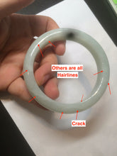 Load image into Gallery viewer, 55.5mm Certified 100% Natural type A light green Jadeite Jade bangle AX84-2843