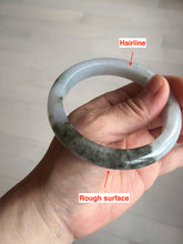 Load image into Gallery viewer, 57.8mm Certified Type A 100% Natural icy watery white purple black brown Jadeite Jade bangle BL75-7038