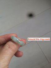 Load image into Gallery viewer, 100% natural type A watery green/white/yellow/dark green/gray big defect jadeite jade band ring AY1 (Added-on items, not sale individually.)