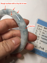 Load image into Gallery viewer, 62.8mm Certificated Type A 100% Natural White blue Jadeite Jade bangle AA118-8435