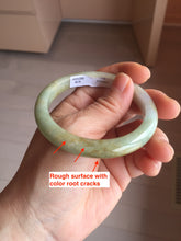 Load image into Gallery viewer, 54.8mm certified 100% natural Type A light green/yellow jadeite jade bangle PH159-4676