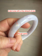 Load image into Gallery viewer, 56.1mm certified 100% Natural type A light purple white Jadeite Jade bangle PH194-8257