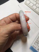 Load image into Gallery viewer, 59.5mm certified Type A 100% Natural light green sunny green red light purple Jadeite Jade bangle BF146-8461