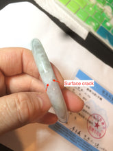 Load image into Gallery viewer, 58mm certified 100% natural type A light green/white round cut jadeite jade bangle AZ101-2808