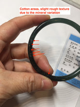 Load image into Gallery viewer, 59.8mm Certified Type A 100% Natural dark green/blue/gray Guatemala slim round cut Jadeite bangle PD174-2486