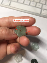 Load image into Gallery viewer, Type A 100% Natural light green/white/purple jadeite Jade Hawaiian flower Pendant AA66