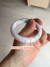 Load image into Gallery viewer, 53.5mm 100% natural certified light green purple pink jadeite jade bangle BN34-4503