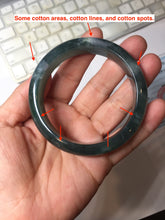 Load image into Gallery viewer, 56.2mm Certified Type A 100% Natural icy watery dark green/blue/gray/black Guatemala Jadeite bangle BH232-0259