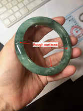 Load image into Gallery viewer, 56.5mm Certified Type A 100% Natural Woodland Green Jadeite Bangle BH234-0253