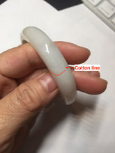 Load image into Gallery viewer, 52.7mm certified Type A 100% Natural white beige with yellow flying flowers Jadeite Jade bangle D158-3963